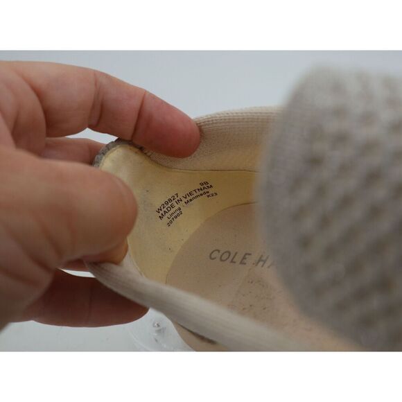 Cole Haan ZERØGRAND Meritt Stitchlite Loafers Size 9B Ivory Knit Slip On Shoes - Picture 10 of 12